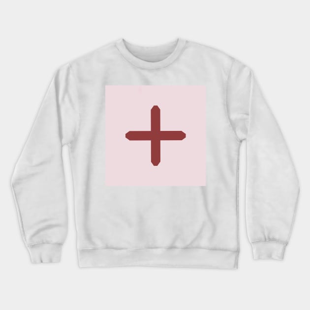 Plus in burgundy and pink Crewneck Sweatshirt by FrancesPoff